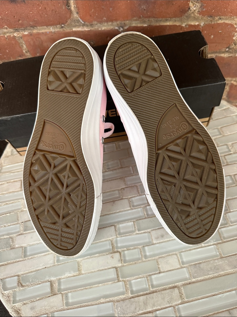 Converse Women’s Light Pink Low Top Canvas Sneakers - Picture 3 of 4